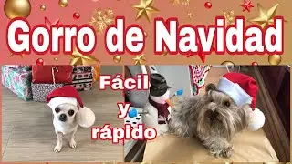 Cómo hacer un gorro de Navidad para perros. Rápido y fácil.