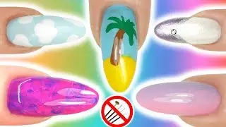 NO TOOLS NAIL ART - 5 EASY NAIL POLISH DESIGNS