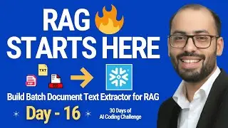 Batch Document Text Extractor for RAG 🔥| Day 16 of 30 Days of AI Coding Challenge