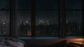 HEAVY RAIN at NIGHT on Roof to Sleep Deep and Sleep Fast ⚡ ASMR, Reduce Stress with Rain Sounds