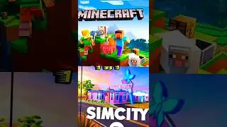 Minecraft vs SimCity BuildIt #shorts #shortvideo #minecraft