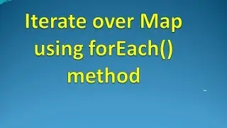 how to iterate map using forEach method
