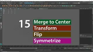 15 Merge to Center, Transform, Flip and Symmetrize tools | Maya tutorials [Hindi]