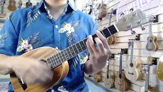 Bondi Arcadia Mahogany Pineapple Tenor Ukulele Sound Demo - BO-EM-PT