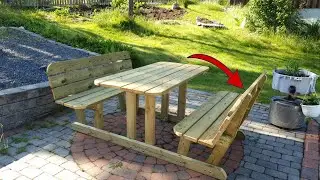 Awesome, Easy, Diy Picnic Table with Backrests, Build Up Step By Step. ساختن نیمکت مرحله به مرحله
