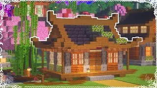 Minecraft Japanese House Tutorial for Cherry Blossom Biome I Minecraft 1.20