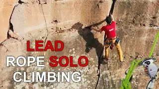 Sandstone crack climb! lead rope solo free climbing [Walkthrough] Kentheim: Hurenfurche