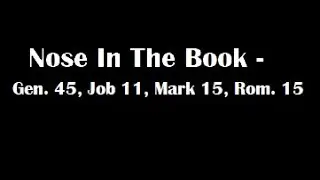 Nose In The Book - A Bible Reading Commentary - Gen 45, Mark 15, Job 11, Romans 15 - M'Cheyne Plan