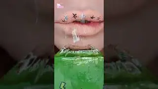 ASMR Eating Satisfying Emoji Food Challenge Brain Licker Drops NIK-L-NIP Wax Bottle Mukbang 먹방
