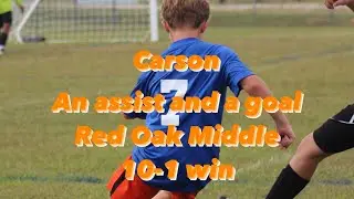 Carson with an assist and a goal in 10-1 win