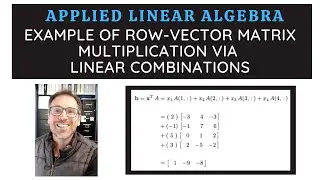 Example of row vector matrix multiplication via linear combinations