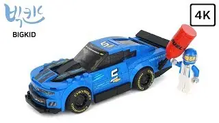 LEGO Speed Champions 75891 Chevrolet Camaro ZL1 Race Car - Lego Speed Build 4K