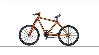 How to draw cycle by using MS Paint. bicycle