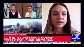 Жена украинского морпеха в эфире украинского телеканала "Прямой"