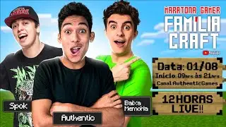 🔴Maratona Gamer FamiliaCraft 🎮 - MINECRAFT COM YOUTUBERS !! Jogue 