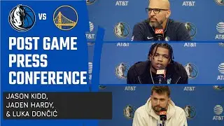 Jason Kidd, Jaden Hardy, & Luka Dončić | Mavericks vs Warriors Post Game Press Conference