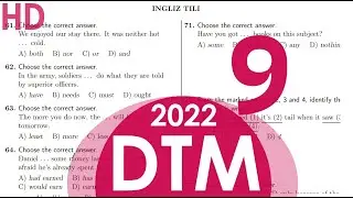 HD jonli efir DTM 2022 imtihon ingliz tili tahlil 9-qism. Like bosib, obuna bo'ling. Test izohlarda.