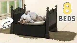 🐈🐩Functional Ideas 😻8 BEDS FOR CATS & SMALL DOGS | No CC or Mods | Tutorial | Sims 4