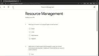 Resource Management Quiz| Getting Started with Google Kubernetes Engine