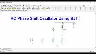RC phase shift oscillator using BJT in TiNA TI
