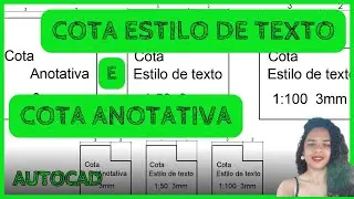 COMO CONFIGURAR COTA ANOTATIVA E COTA COM ESTILO DE TEXTO