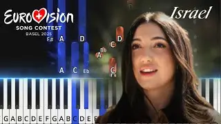 New Day Will Rise by Yuval Raphael  | Israel 🇮🇱 | Piano tutorial. #Eurovision2025
