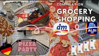 🇩🇪 ?!€ COMPILATION Shopping at #aldi#dm #pizza party |2024 Prices | as a single Student in Germany