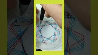 Turning a 15 UAH spirograph relaxing video art #spirograph #art #turning