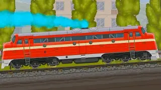 Поезд М61 Тепловоз в Train Simulator 2D #4 Шведский Локомотив на Машинки Кида