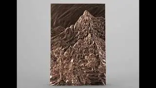 Landscape With A Mountain And Trees Bas-Relief 3D STL Model
