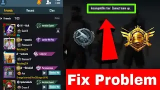 BGMI - Incompatible Tier Cannot Team up (Fix Problem)