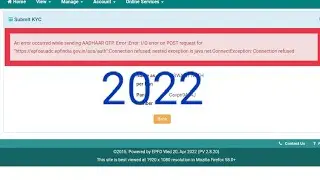 An error occurred while sending AADHAAR OTP. Error  Epfo 2022