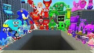 WHICH COLOR RAGDOLL TEAM IS BETTER? SPRUNKI 3D MEMES POPPY PLAYTIME SONIC DEEP PIT BIG CITY in Gmod