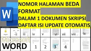 How to Make Different Thesis Page Numbers in 1 Word Doc And Table of Contents Automatic Update 