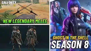 Season 8 Ghost in the Shell Collab & New Legendary Melee COD Mobile - S8 Leaks CODM