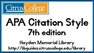 APA 7 Citation Style