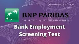 Bnb paribas online assessment bank employment screening test #bnpparibas #onlinetest #assessment