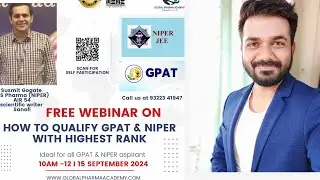 Free webinar on ‘Roadmap for GPAT & NIPER JEE success’
