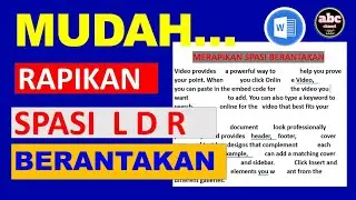 Merapikan spasi berantakan berjauhan di ms word