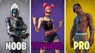 AS 10 SKINS MAIS *TRYHARDS* DO FORTNITE