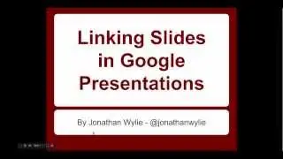 Adding Links to Slides in Google Presentations