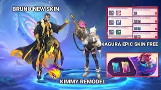 How To Get Kagura Epic Skin for Free? | Kimmy Remodel | Bruno Collector Skin? | MLBB