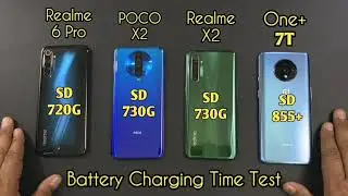 Realme 6 Pro vs Poco X2 vs Realme X2 vs OnePlus 7T BATTERY CHARGING TEST ( 720 X 720 ).mp4