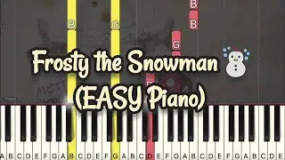 Frosty the Snowman | Christmas Carol | X'mas Song (Simple Piano Tutorial) Sheet Music