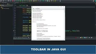 Java GUI Tutorial #60 - Create A ToolBar Using JToolBar Class In Java GUI Swing