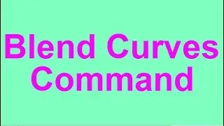 Blend Curves Command in AutoCad II Hindi/Urdu Tutorial