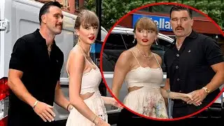 Taylor Swift and Travis Kelce made a stylish pair while attending model Karen Elson's wedding