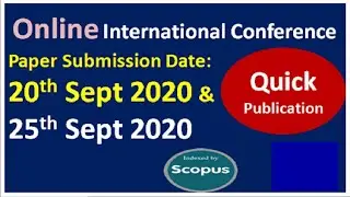 Online Conference 2020 | Quick Acceptance and Publication
