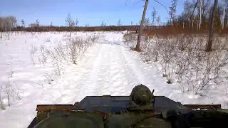 Нет равных в полевых условиях / Армейский МТ-ЛБ /Гусеничный многоцелевой тягач. دبابة روسية في الثلج