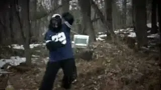 BIGFOOT CAUGHT CATCHING A FOOTBALL GAME ON TELEVISION